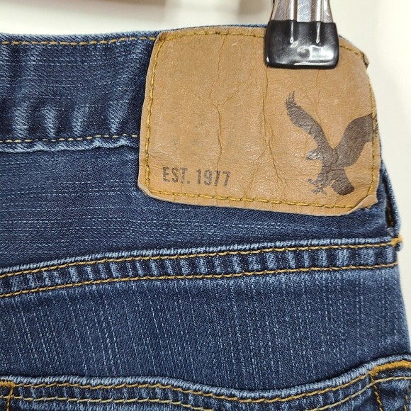 Mens American Eagle Slim Dark Wash Jeans 32x36 - Picture 8 of 10